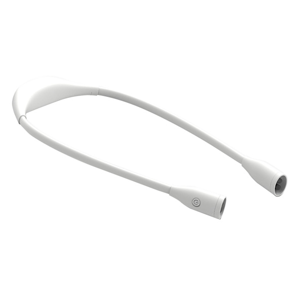 Rechargeable LED Neck Reading Light, 360 Degree Adjustable Book Light for Bed Reading, White