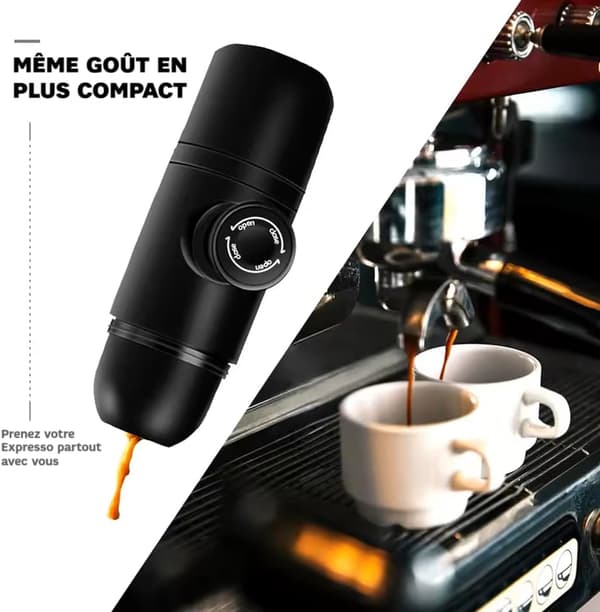 Generic Mini Portable Coffee Machine - Manual Espresso Maker - Easy to Use & Clean - 1 Cup in 30 sec