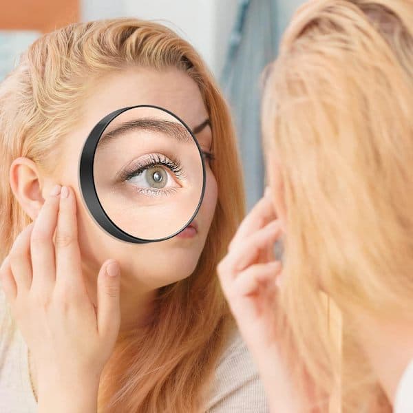 Makeup Mirror with Magnification - 20X/30X Magnifying Mirror with Suction Cups and Tweezers, Practical Makeup Tool White 30x White white 30x