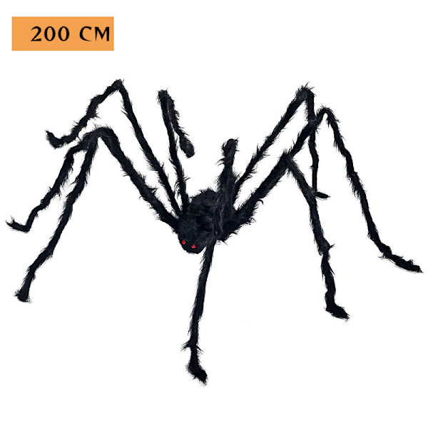 Halloween-dekoration spindeltriangelnät spindelsilkefläktnät jätteliknande simulering överdimensionerad spindelarrangemang (spindel) 200CM