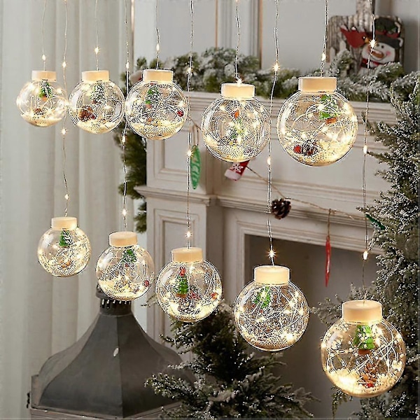 Jul LED Juletomte Snømann Gardin Lyslenke Ønskekuler Lamper Soverom Festdekorasjoner For Terrasse Hotell Og Hage stil 2