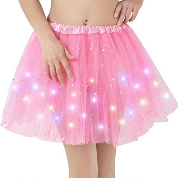 Tylli Hame Nainen LED Tutu Aikuinen Teini Tutu Juhla Baletti Tanssi Naamiaisasu Halloween Asu Vit