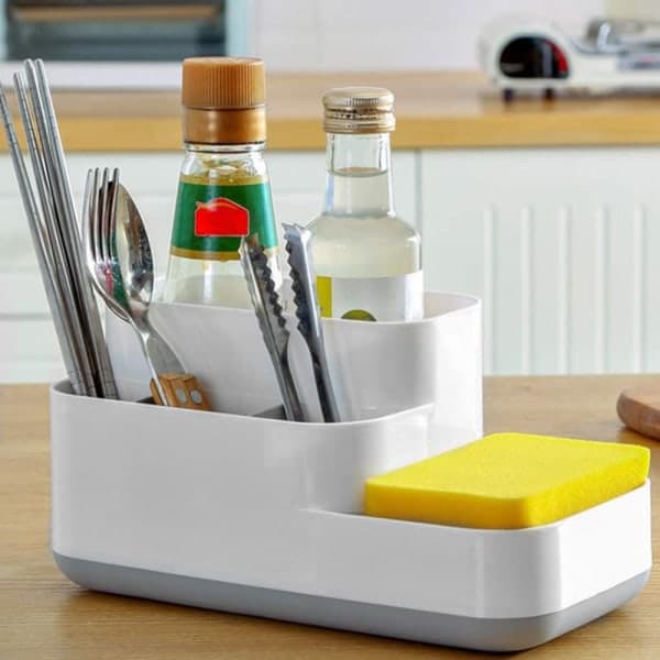 Cosmetic Storage Box, Removable Grey Plastic Storage Box