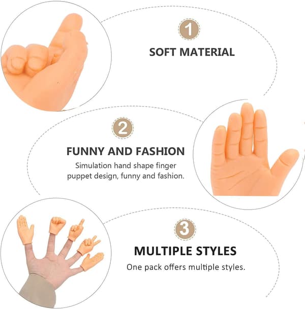 Små hender Små hender Fingerdukker Mini Fingerhender Middl