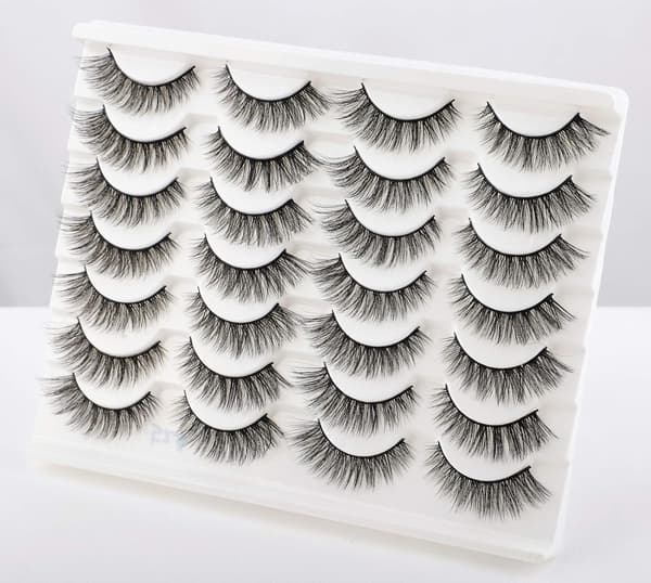 [LCS] Eyelashes False Eyelashes Cat Eye Thin Natural Faux Mink Eyelashes 14 Pairs Pack Light Volume Short False Eyelashes Multipack