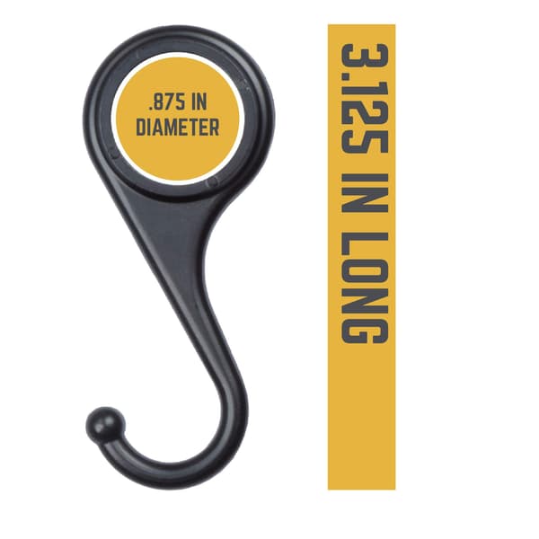 Pipe Decor Black Metal Pipe Hooks (for 1/2-inch pipe), Durable Hooks for DIY Industrial Projects, 3-Pack