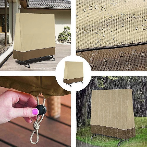 SZTXJ Utomhus Pingisbordsskydd, Vattentätt Bordtennis Tarp, Vindtätt UV-Resistent Bordtennisbordsskydd 165 x 70 x 185 cmA