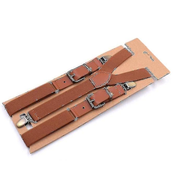 Herrehengsler Brede Y-back seler Solid Stretch Suspenders Y-back Trigger Snap Suspenders