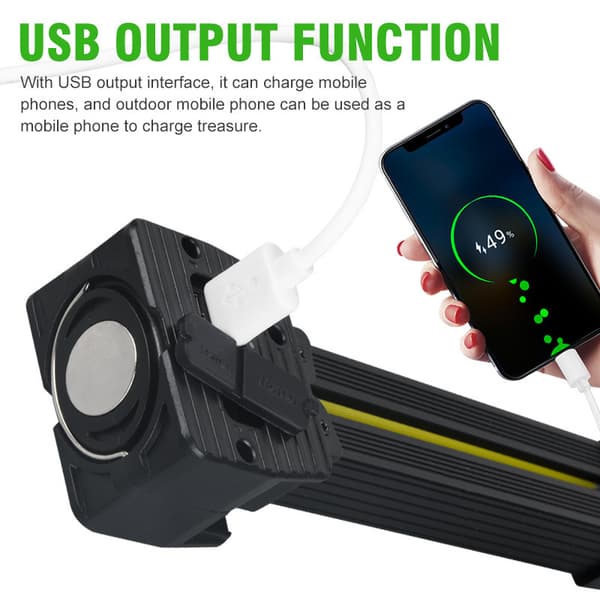2026 Upgraded Gym Posing Light, 7-Level Dimmable LED Work Light, Magnetic & Hanging Hook Camping Flashlight, USB-C Rechargeable