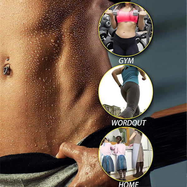 Saunadragt til kvinder Svedtrøje Åndbar talje Træner Vest Gym Træningsvest Sveddragter Body Shaper Lynlås til kvinder