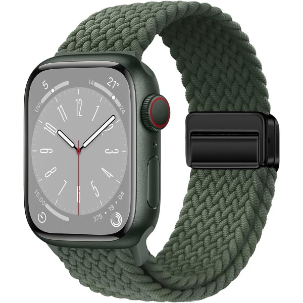 Sport Solo Loop kompatibel med Apple Watch Band 38 mm 40 mm 41 mm för kvinnor män, justerbar magnetisk SE 9 8 7 6 5 4 3 Ultra 2