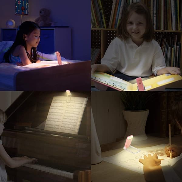 Book Reading Light USB Rechargeable Reading Lamp 3 Brightness Levels