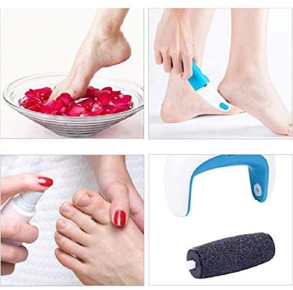 Foot Callus Remover - Rechargeable - Foot Callus Remover, High-Speed Foot File with Two Easily Replaceable Rollers
