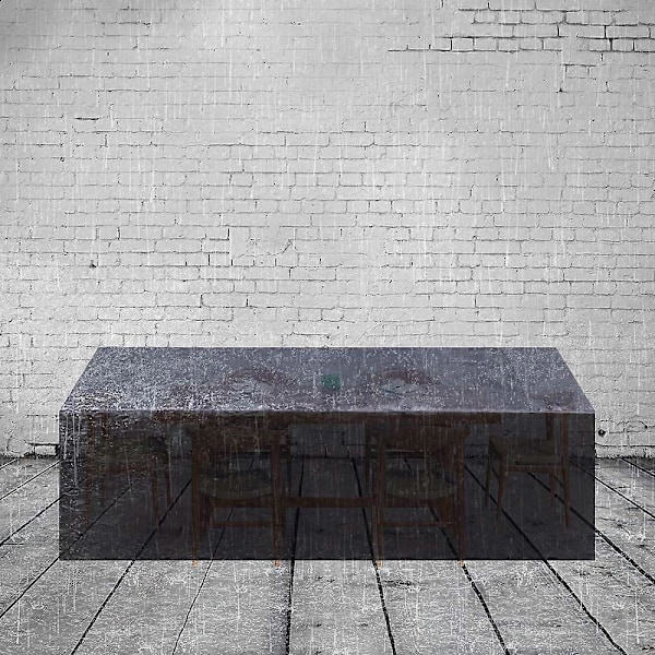 Havemøbelovertræk 240*136*88cm, Rektangulært Havebordsovertræk, Møbelbeskyttelsesovertræk Havepresenning Vandtæt Anti-UV, 210D Oxford Stof Udendørs