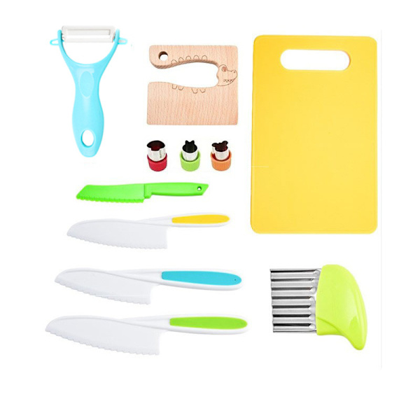Barnköksknivar Köksset Köksredskap för barn Flerfärgade 11-piece set-1