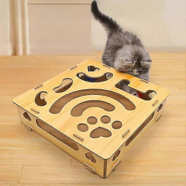 Safe and Durable Cat Nail File Enrichment Box for All Cats 28cm
