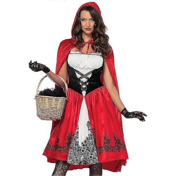 Halloween jul juldekorationer högkvalitativ version s-3xl plus storlek kappa rödluvan kläder M