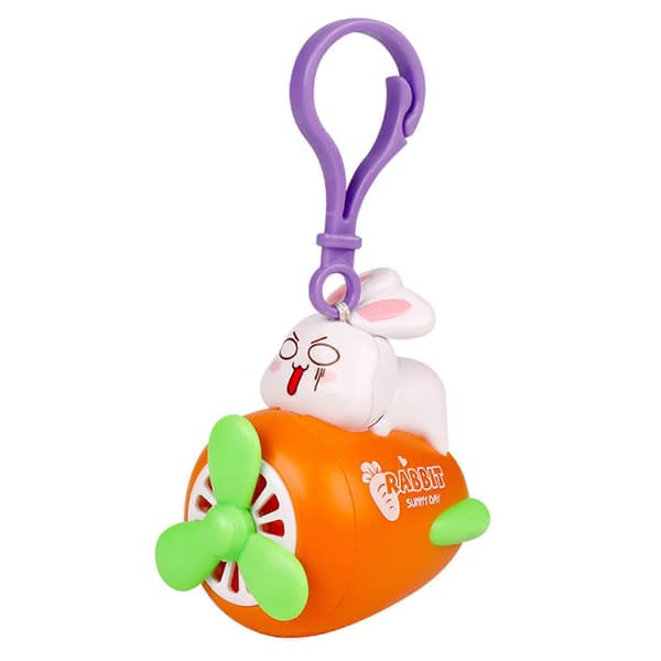 Creative Drawstring Keychain 3D Rabbit Carrot Airplane Pendant Keychain Decompression Toy for Women Bag Handbag Backpack