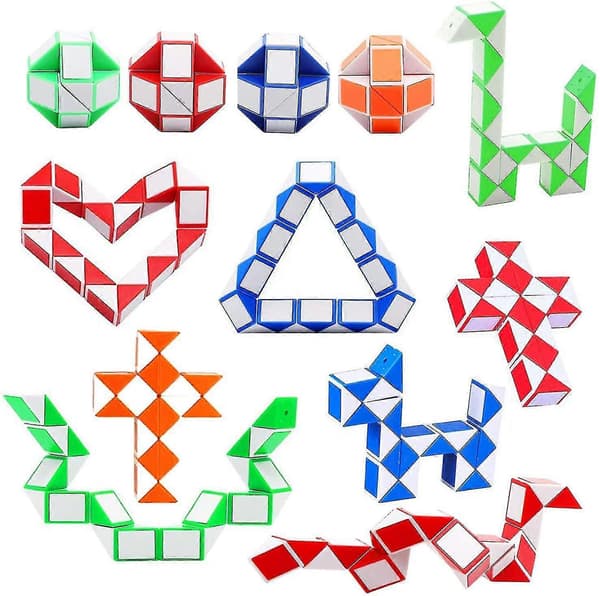 24 Block Magic Snake Cube, Mini Snake Speed Cube, Twist Puzzle Toys