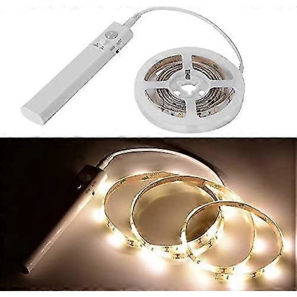 Fleksibel LED Strip Lys med Bevegelsessensor Fleksibel Nattlys Selvklebende Lampe For Soverom / Skap Seng / Speil / Baderom / Garderobe / Trapp