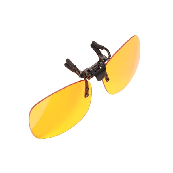 Clip-on Blue Light Blocking Glasses UV Protection Rimless 180 Degree Vertical Flip Orange Rectangle