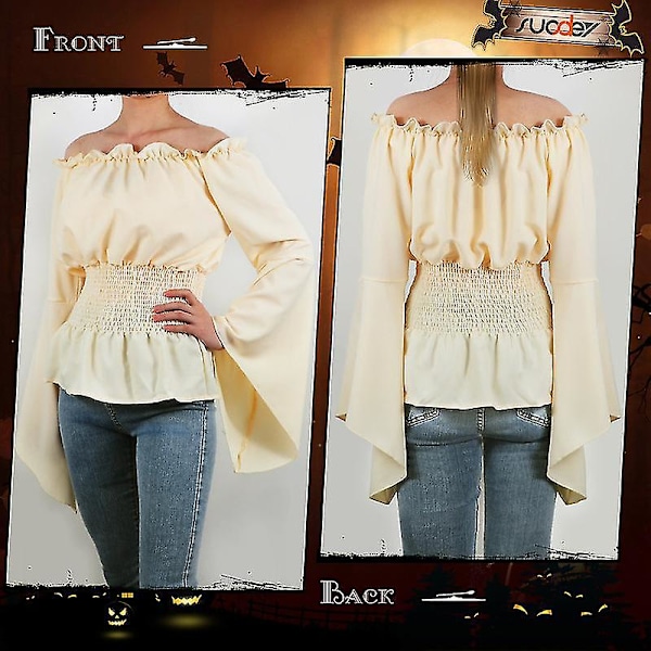 Naisten Renessanssi Off Shoulder -toppi Puvut Pusero Boho Maalaispaita