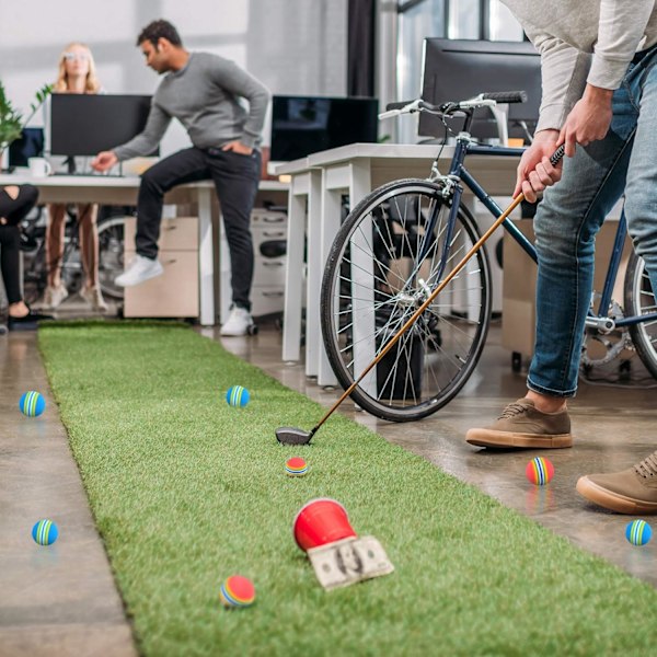 Golfbollar i skum, träningsgolfbollar, luftbollar golf, skumboll för nybörjare, barn, golfträning - 26 stycken / röd, blå