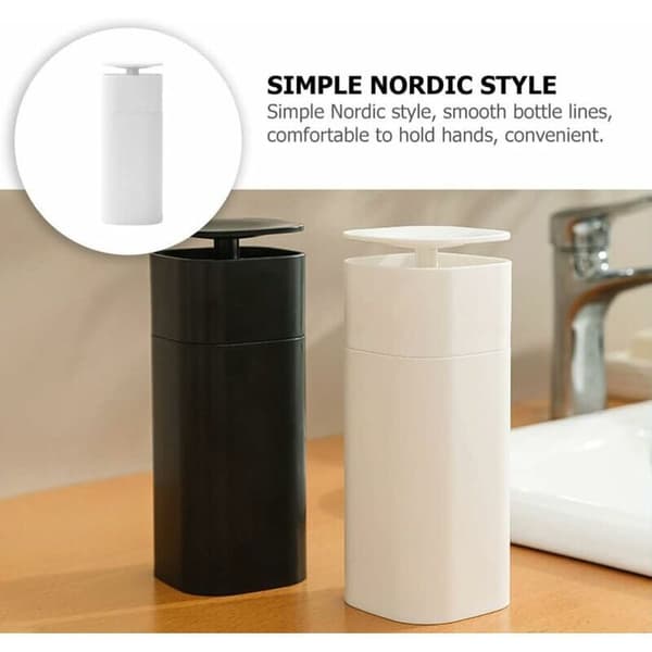 1 pc 500 ml White Press-down Vacuum Pump Dispenser Bottle, Press-down Liquid Pump Dispenser Bottle for Nail Polish