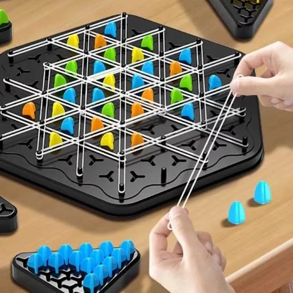 Gummibånd Geometri Kæde Skak Trekant Puslespil Legetøj Hjemmespil
