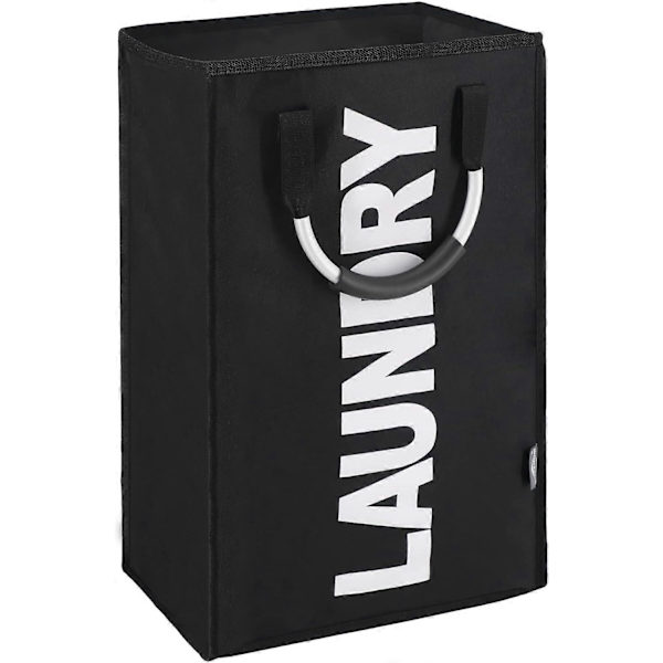 40L Foldable Laundry Hamper for Bedroom Textiles (Black)