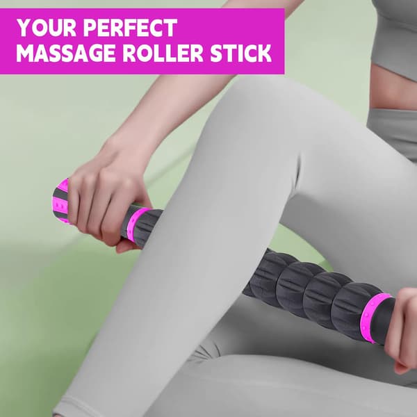 Muscle Roller, Professional Quality Massage Tool for Lymphatic Drainage and Deep Tissue Therapy, Handheld Recovery System for At