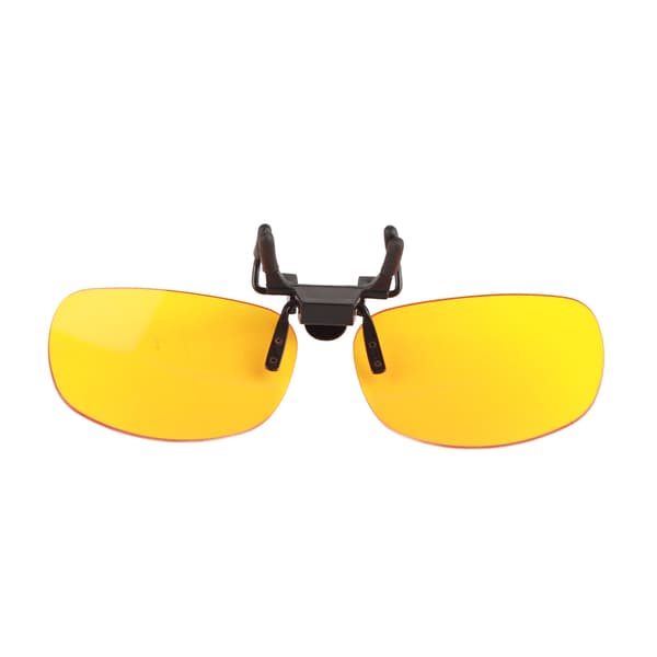 Clip-on Blue Light Blocking Glasses UV Protection Rimless 180 Degree Vertical Flip Orange Rectangle