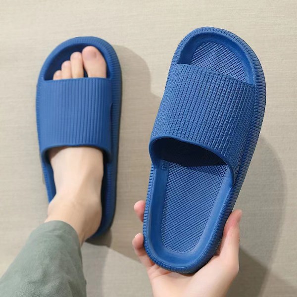 Dam Herr Sommartofflor Sandaler Bekväma Mjuka Tofflor Halkfria Pool Strand Dusch Inomhus Utomhus Hemmaskor Blue 40-41