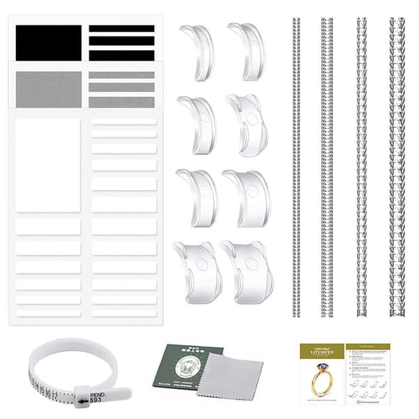 Ring Size Adjuster for Ring Size Adjustment 17 Pcs, Ring Size Adjuster - Adjust the Size of Rings, Transparent