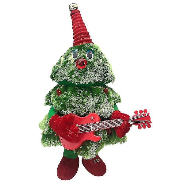 40 cm Plyslegetøj Dansende Juletræ Batteridrevet Julefest Dekoration -NMAOV Guitar