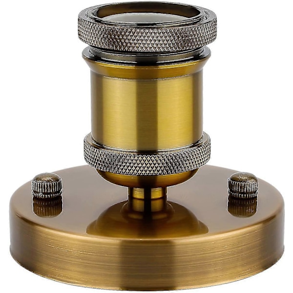 Edison Lamphållare E27 Vintage Adapter Ljusuttag Retro Chandelier Sladdlös Keramik Inuti, 1-pack, Vintage Mässing