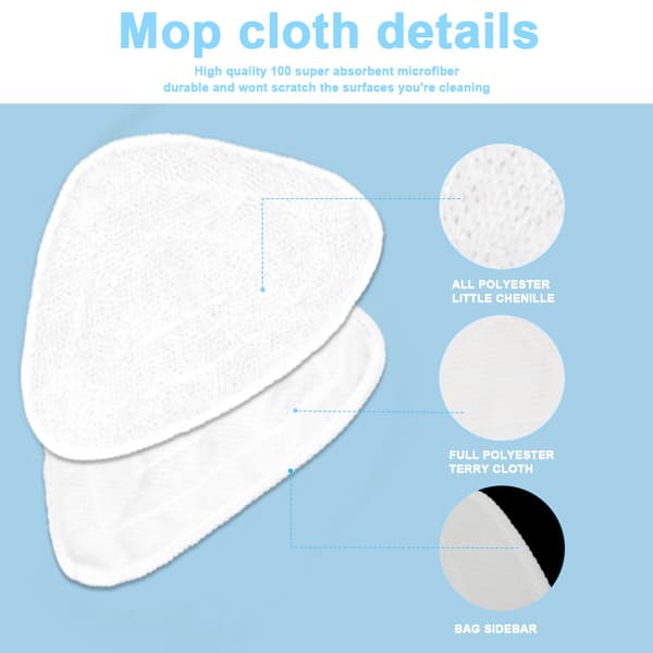 2025 Brand New 6-Pack Compatible with Vileda Steam Mop Replacement Covers - High Quality