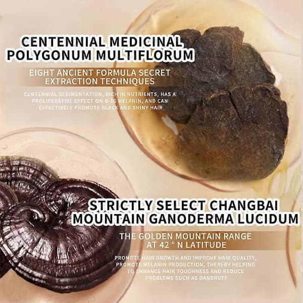 Naturlig Sort Hår Shampoo Sæbe Håndlavet Bar Med Ganoderma Polygonum Multiflorum Nærende Glansfuldt Hår Urtebaseret Hårvækst Sæbe