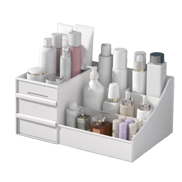 Large Makeup Storage with Drawers for Dressing Table Cosmetic Storage White