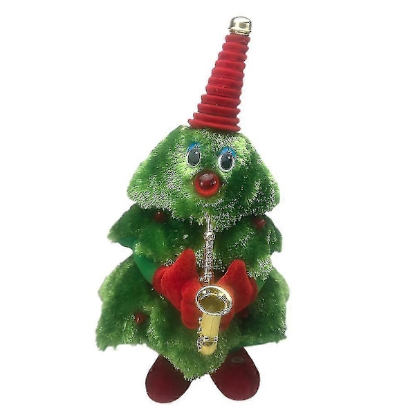 40cm Plyschleksaker Dansande Julgran Batteridriven Julfest Dekoration -NMAOV Saxophone