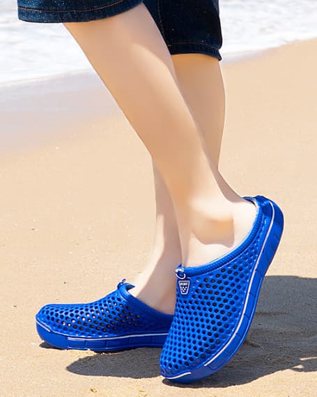 Unisex Clogs Sko Casual Hjemmesko Hurtigtørrende Sandaler Blå Blue 41