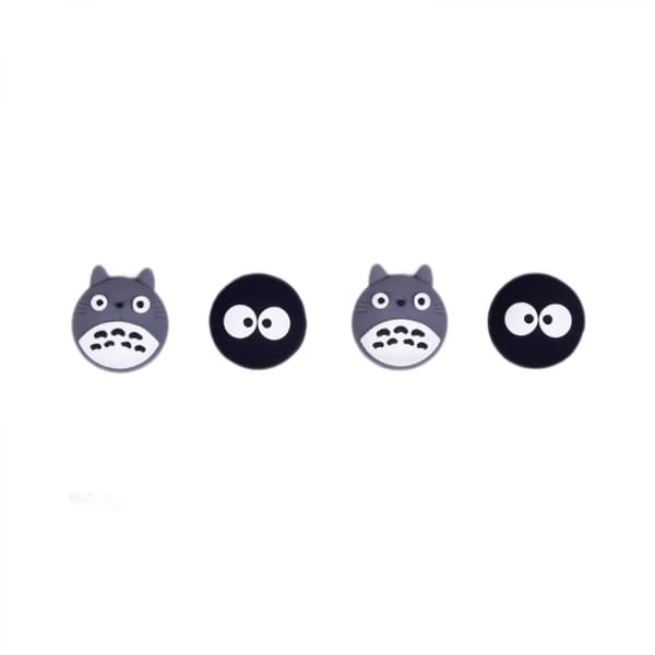 Thumb Grip Caps Compatible with Nintendo Switch Lite, Soft Silicone Joystick Covers, 4 Pcs (Totoro)