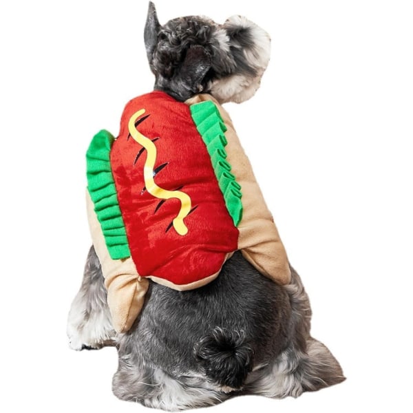 Universal halloween teddy hundkläder, rolig husdjursburgervariant, lämplig för katter, hundar och husdjur M röd