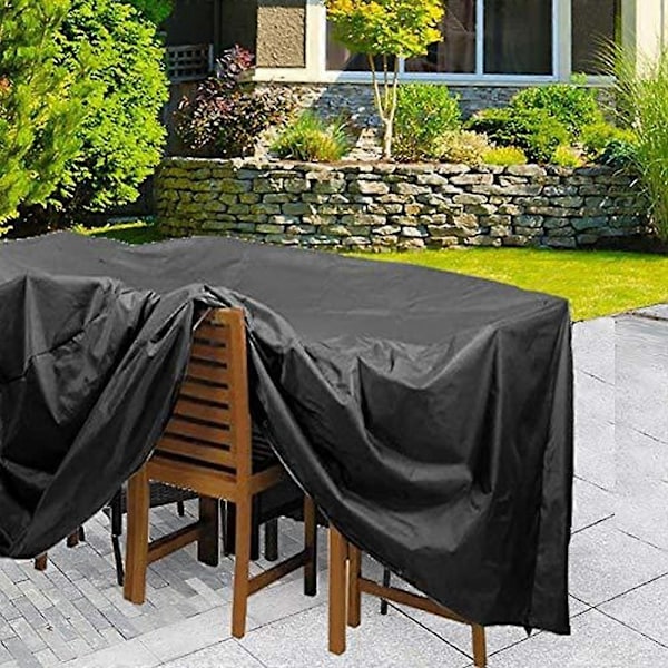 Havemøbelovertræk 240*136*88cm, Rektangulært Havebordsovertræk, Møbelbeskyttelsesovertræk Havepresenning Vandtæt Anti-UV, 210D Oxford Stof Udendørs