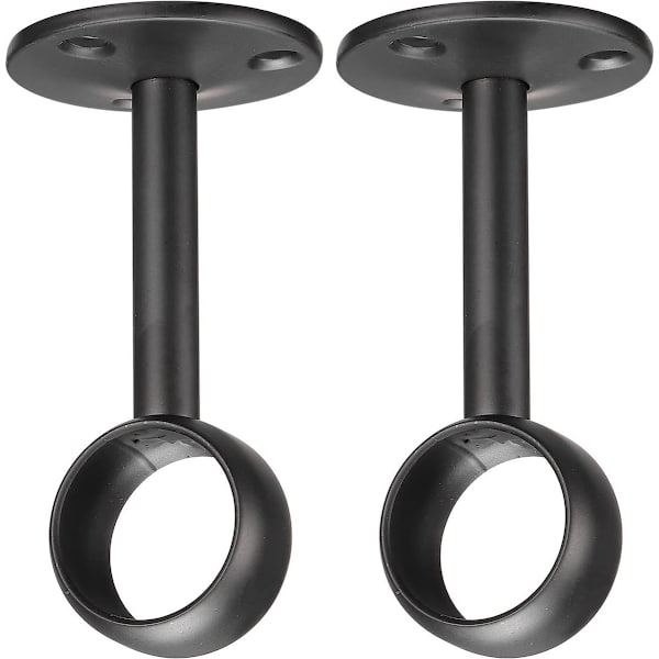 To skabsstænger - Rustfrit stål - 32mm - Sort