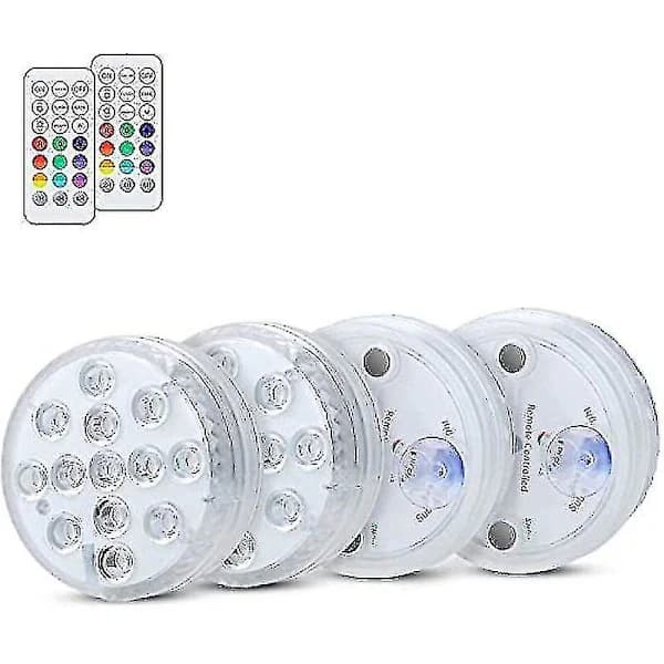 Underwater Light, LED Underwater Light, Pool Lighting, Magnetic Waterproof Light with Remote Control, IP68, 13 LED Lights, Color Changing LED
