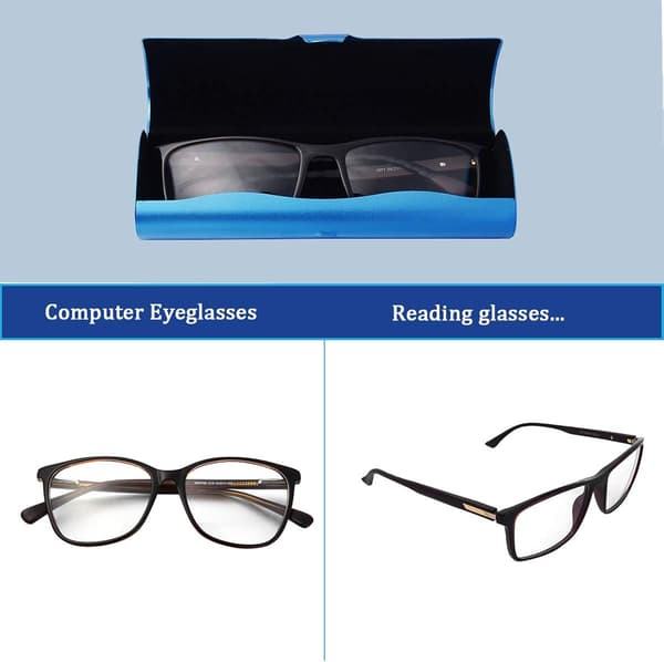 Blue Glasses Case Aluminum Ultralight Hard Myopia Glasses Case blue