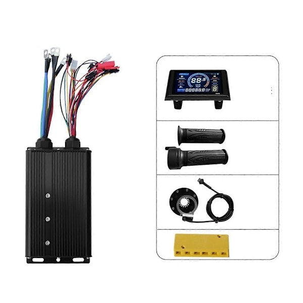 Lithium Power Boost Konverteringssæt S966 farveskærmsmåler med 80A controller og 20X gashåndtag 8 Magnetisk Boost Kit