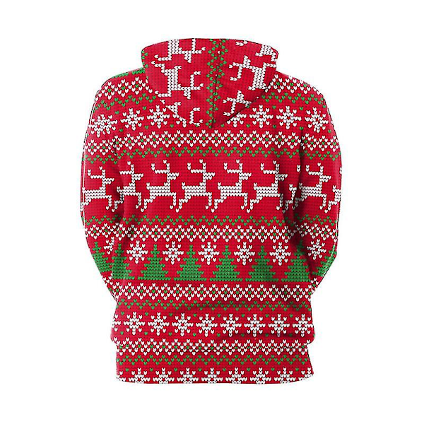 Par-Sweatshirt med 3D-tryck av jultomten - Sött par-plagg för julen