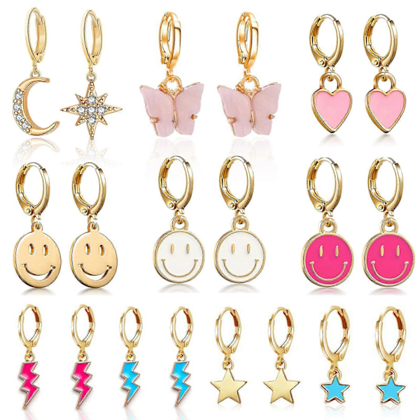 Leende Hängsmycke Halsband, Smile Face Kedja Halsband Gem Halsband Söt Rund Hänge Halsband Smycken